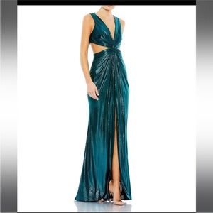 Mac Duggal Teal Evening Gown